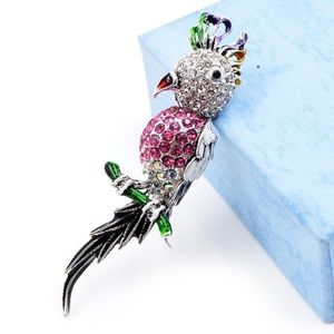 Magnificent Multi Color Bird, 3 Dimensional Brooch